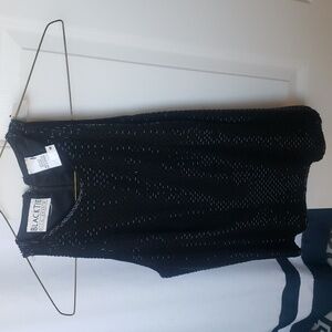 Oleg Cassini Silk Sequin  Top